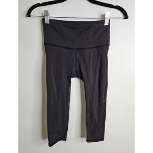 Lululemon Leggings Reveal Crop 15" Yoga Vent Seamless Women's XS Black